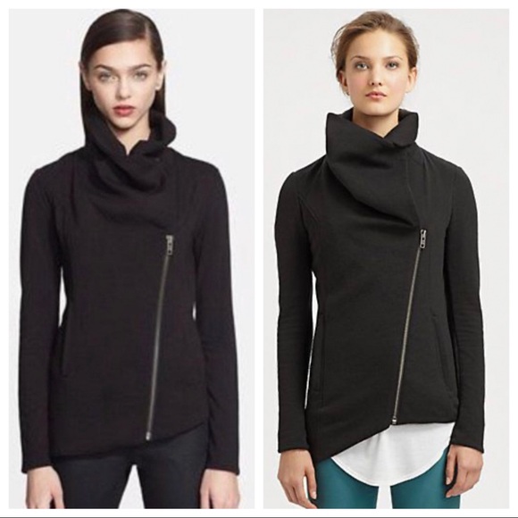 Helmut Lang Black Asymmetric Jacket Sz Small - Picture 11 of 12